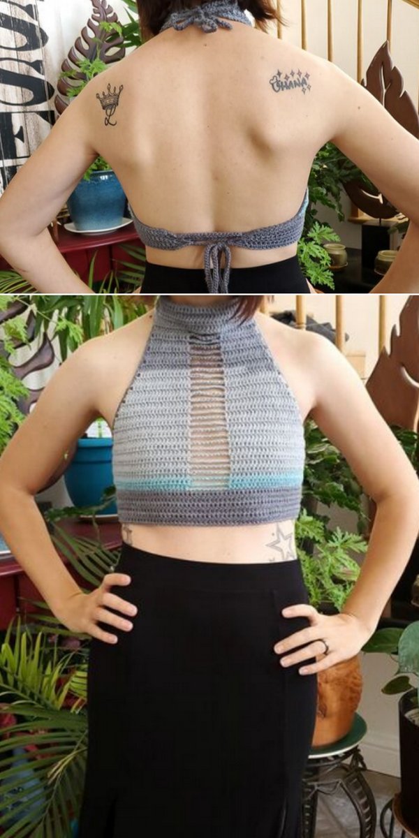 Calliope Halter Neck Top Free Crochet Pattern