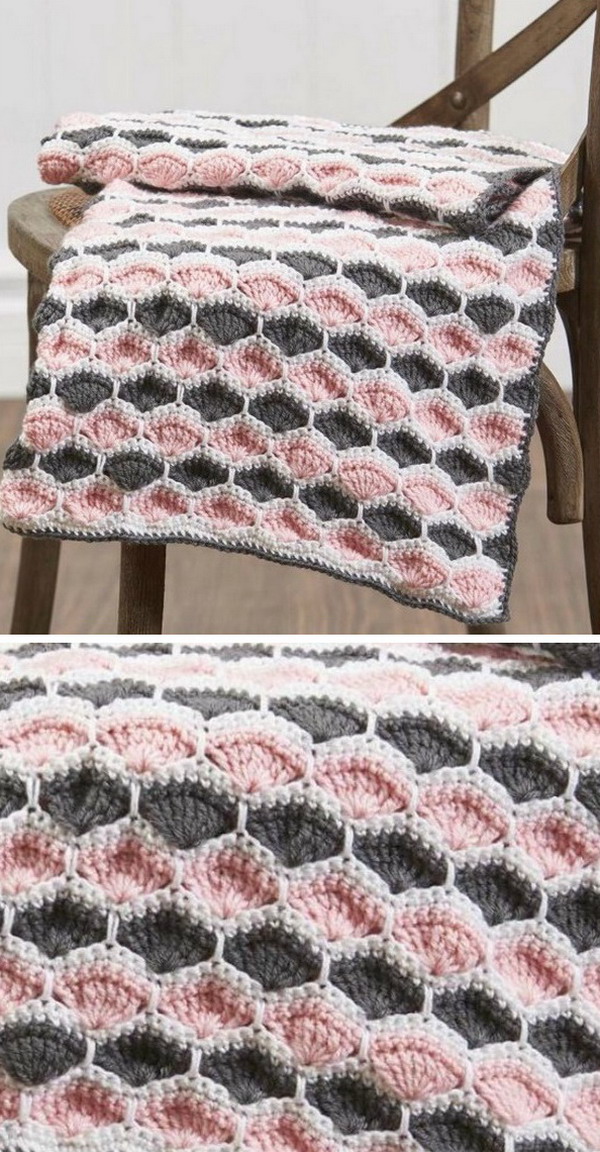 Shell Stitch Blanket Free Crochet Pattern » Weave Crochet