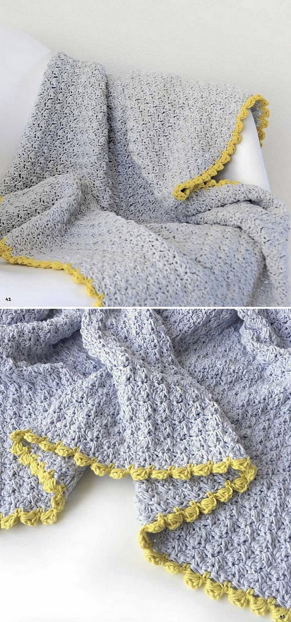 Cobblestone Blanket Free Crochet Pattern