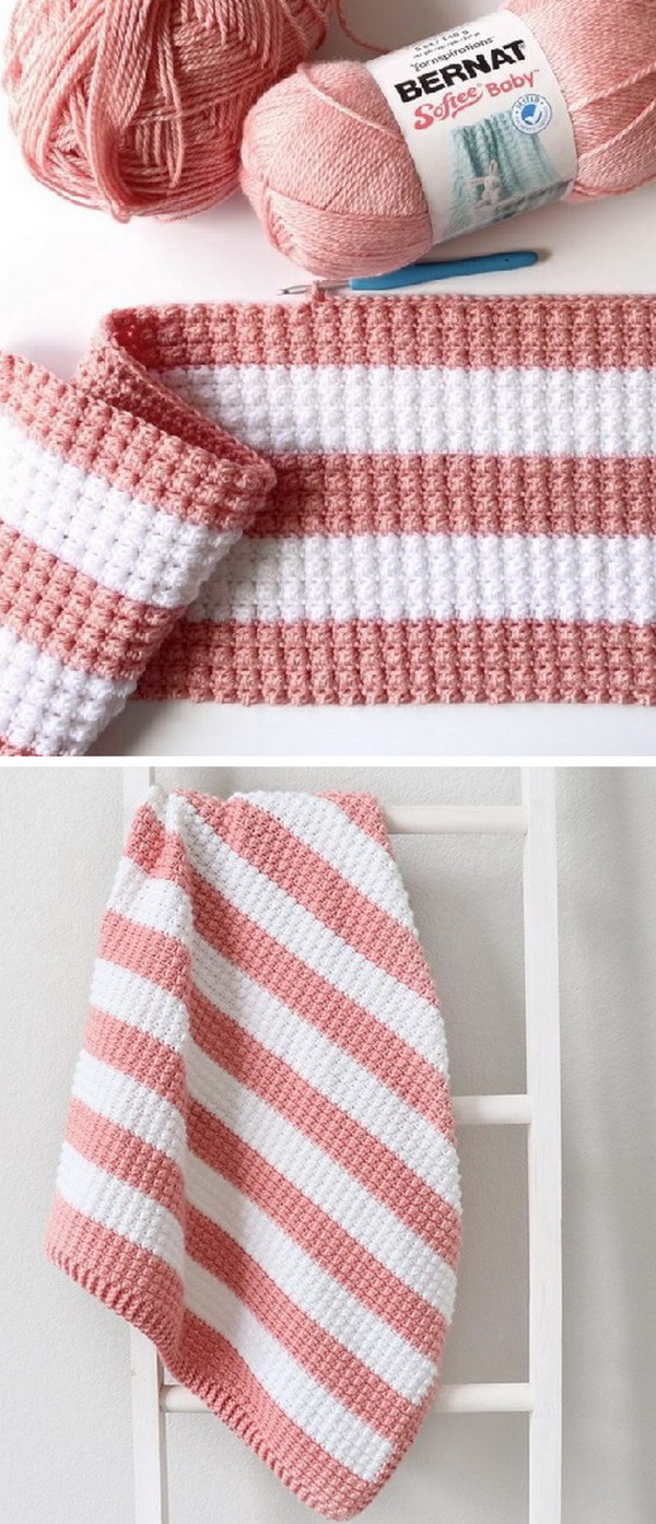 Fruity Stripes Baby Blanket Free Crochet Pattern