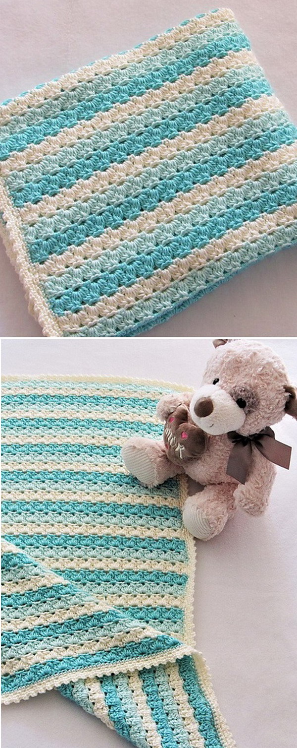 Seaspray Afghan Blanket Free Crochet Pattern