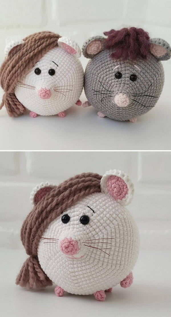 Little Round Mouse Free Crochet Pattern
