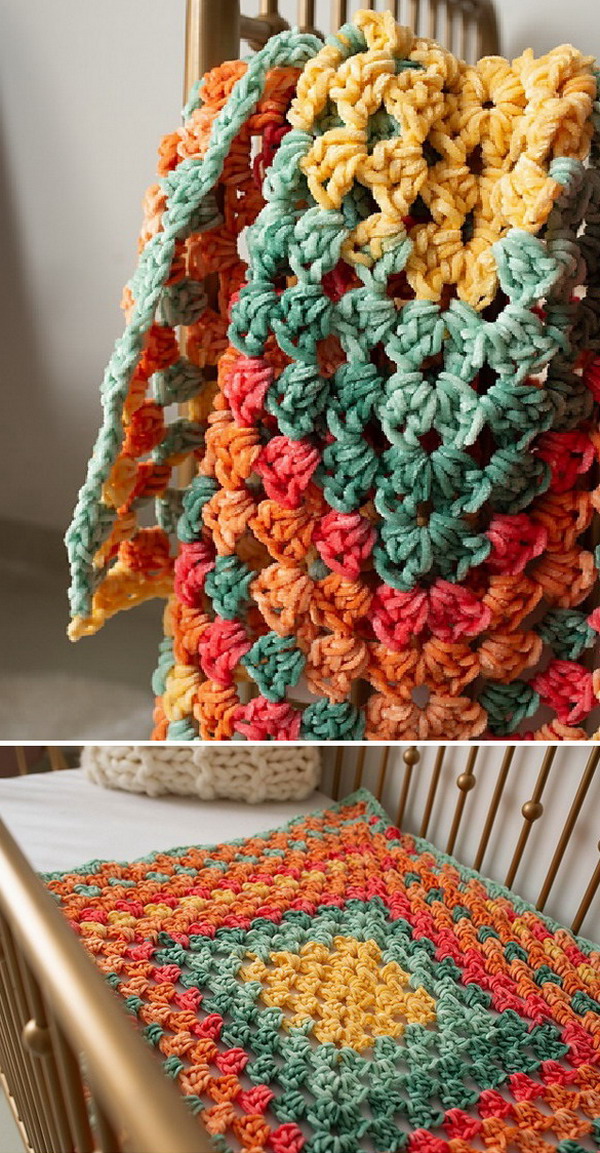 Clara Ripple Blanket Free Crochet Pattern » Weave Crochet