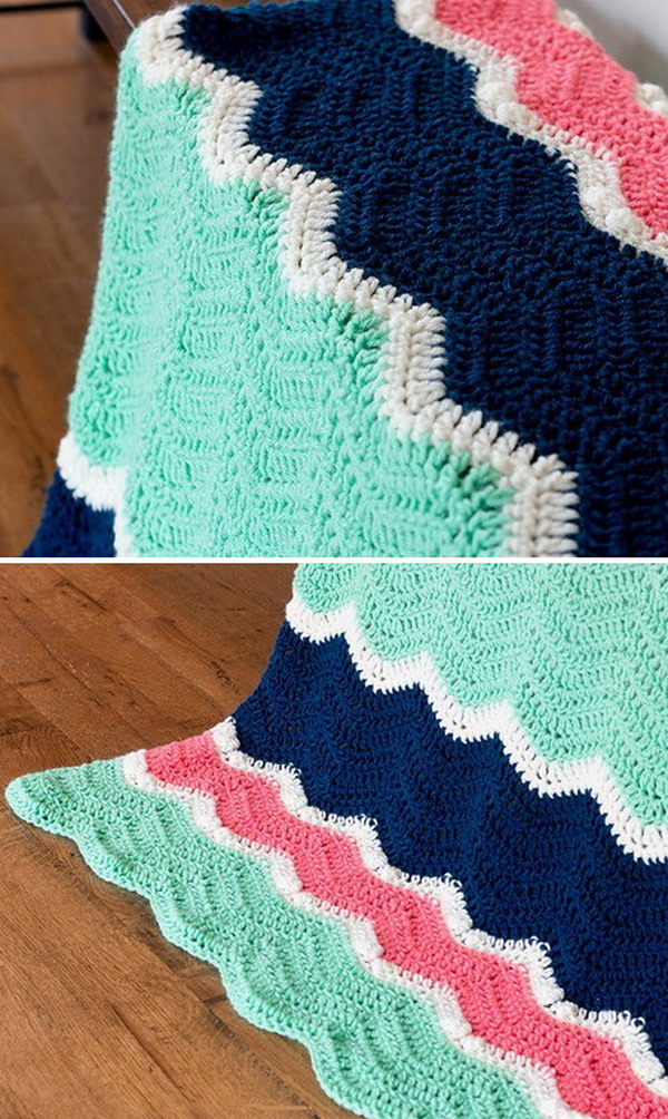 Clara Ripple Blanket Free Crochet Pattern