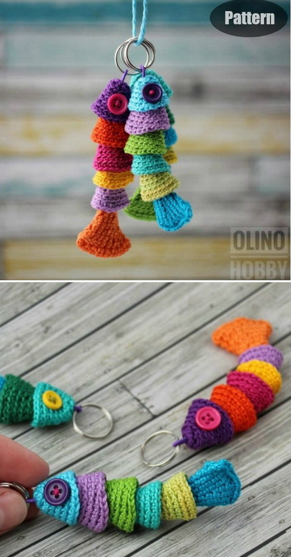 Fish keychain Crochet Pattern