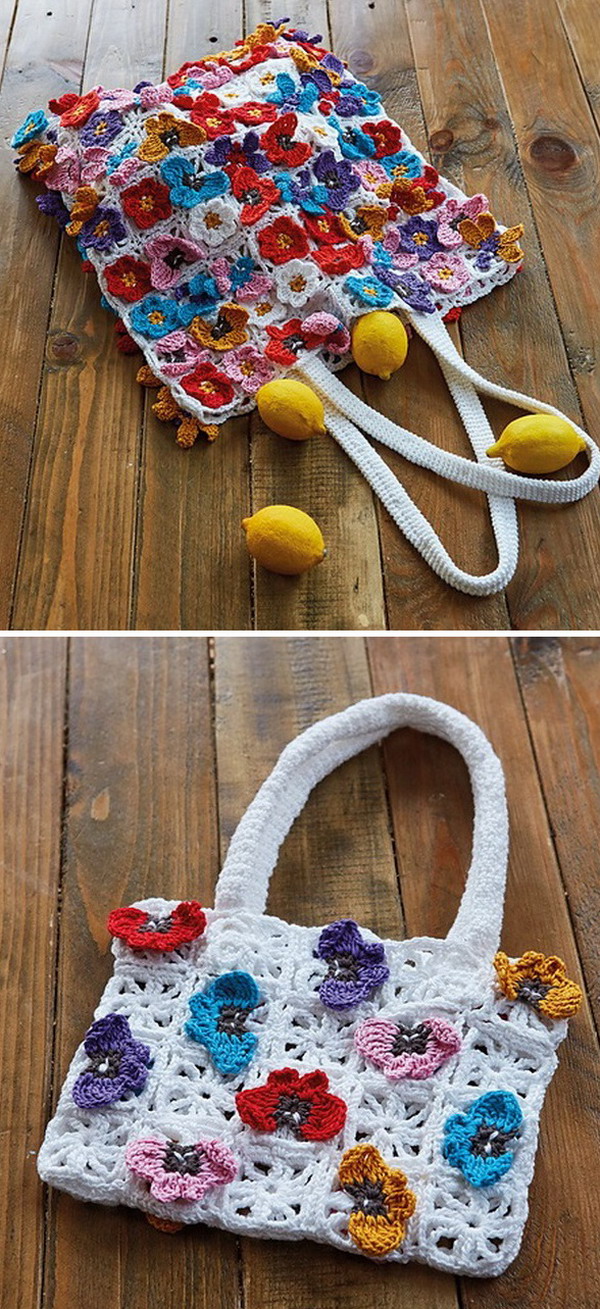 Kaleidoscope Tote Bag Free Crochet Pattern