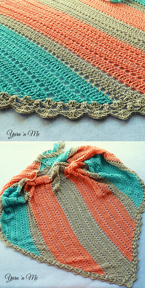 Simple Summer Shawl Free Crochet Pattern