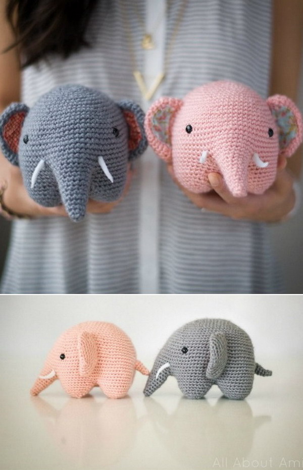 Easy Crochet Amigurumi Elephant Free Pattern
