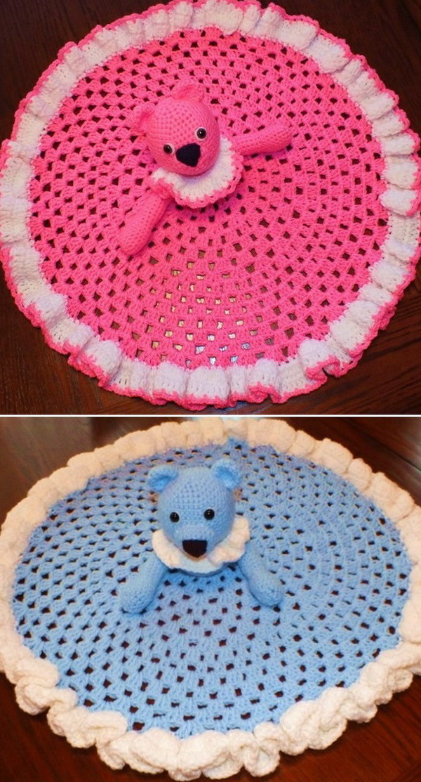Teddy Bear Blanket Free Crochet Pattern