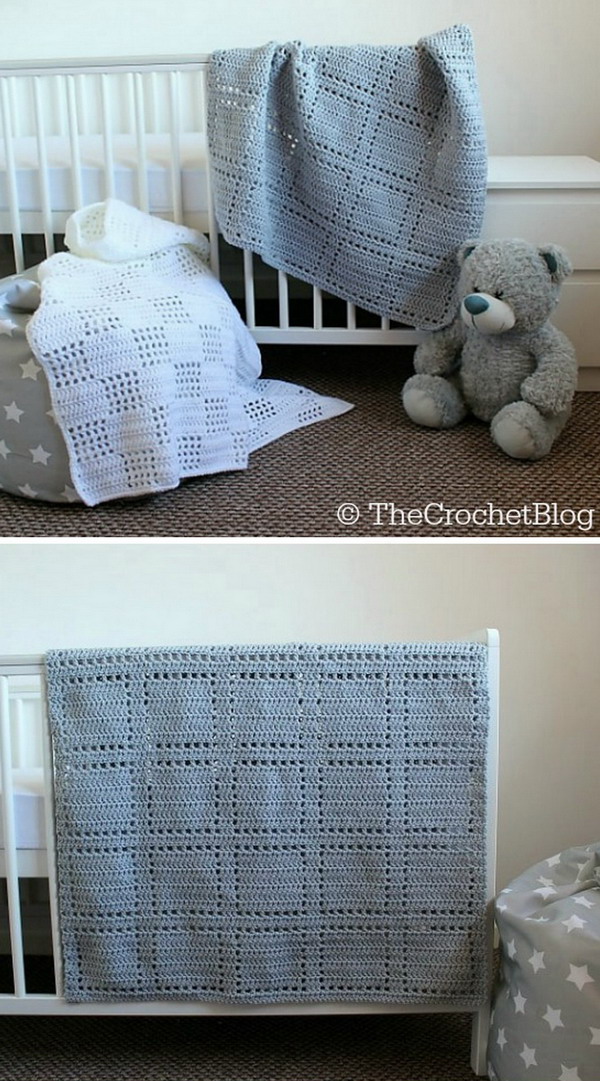 All Squared Up Baby Blanket Free Crochet Pattern