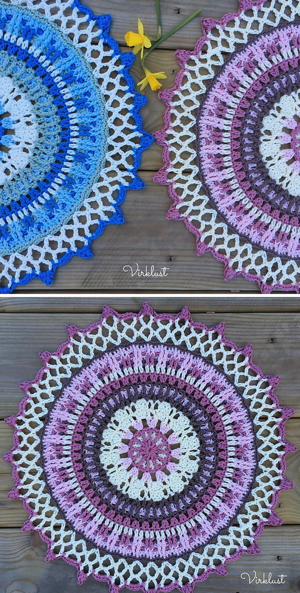 Spring Day Mandala Free Crochet Pattern