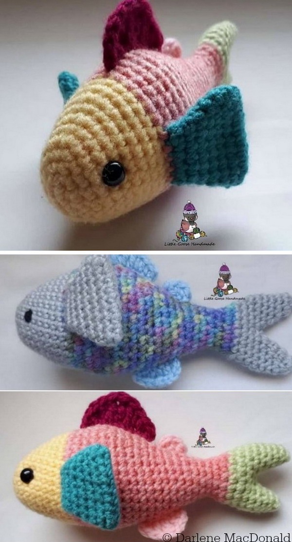 Little Rainbow Fish Amigurumi Free Crochet Pattern