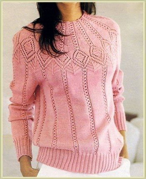 Beautiful pullover knitting