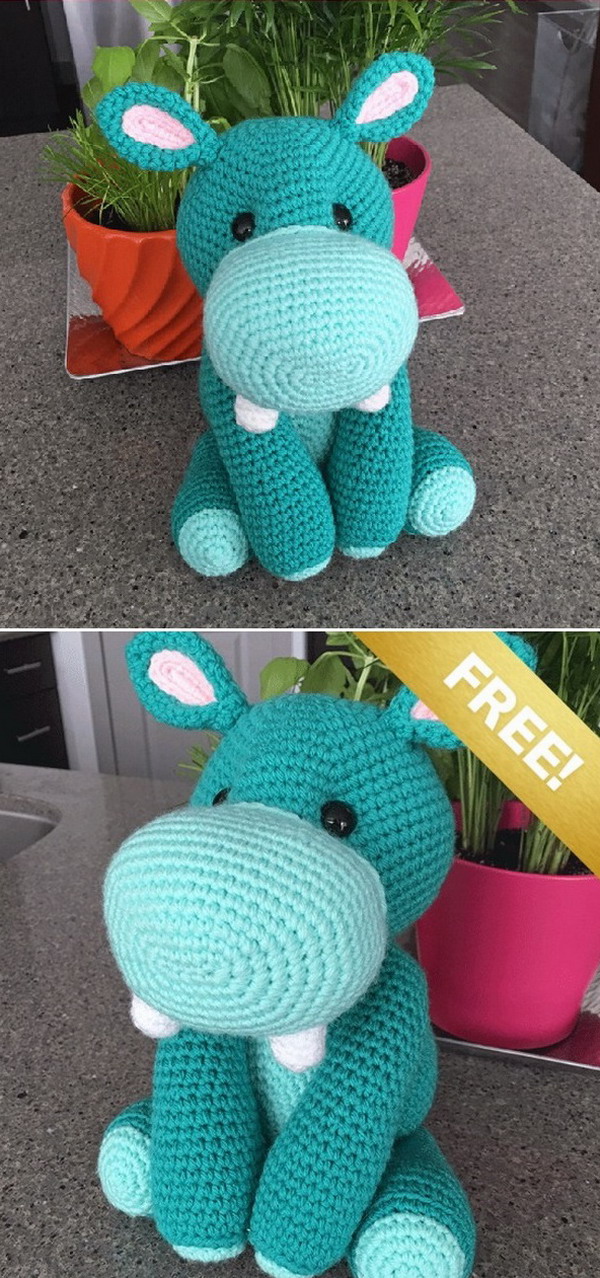 Harriet The Hippo Free Crochet Pattern