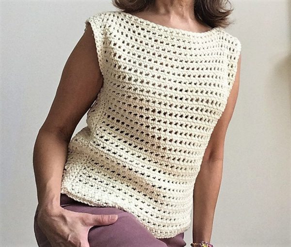 Beginner Tunisian Crochet Top » Weave Crochet