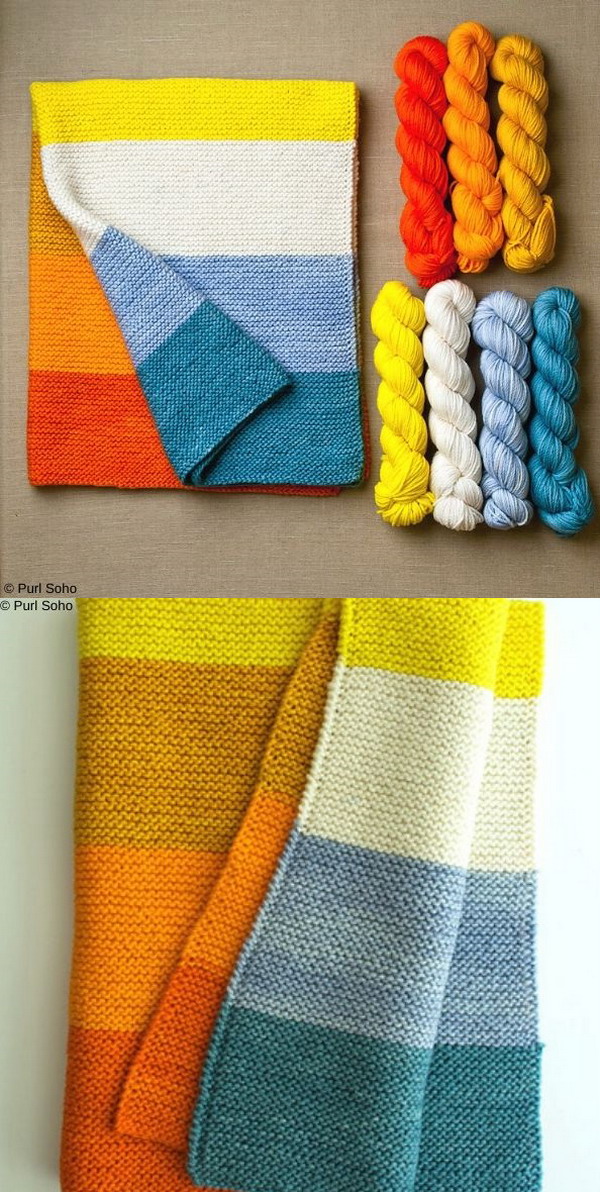 New Super Easy Baby Blanket Free Knitting Pattern