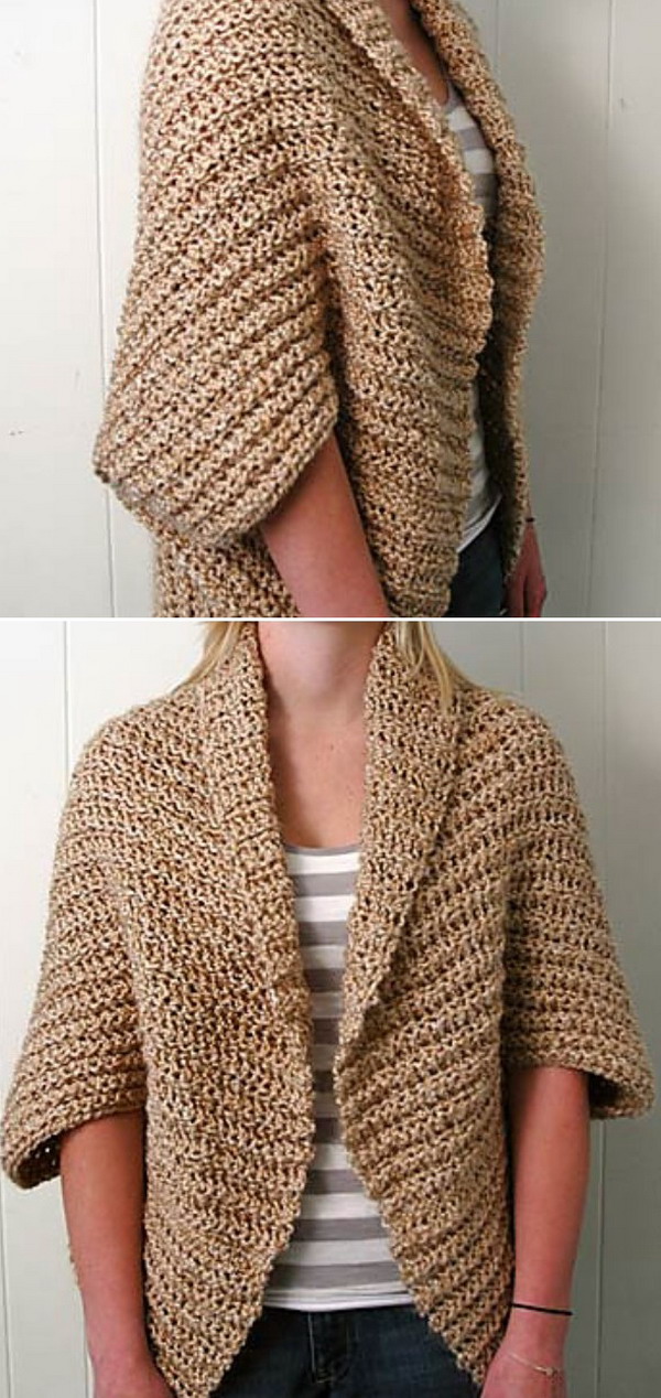 Simple Shrug Free Crochet Pattern