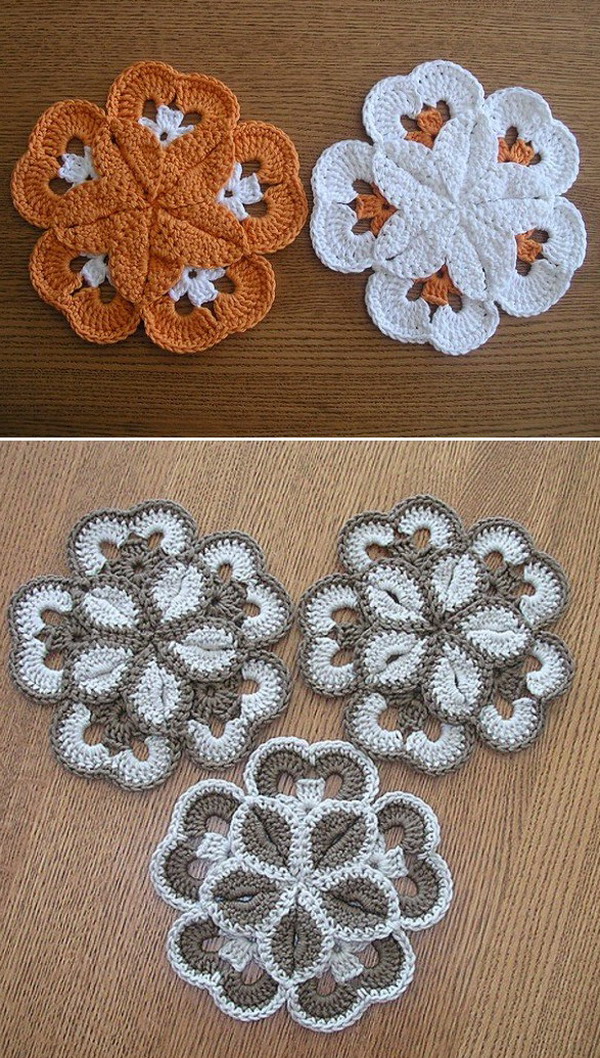 Starburst Hotpads Free Crochet Pattern