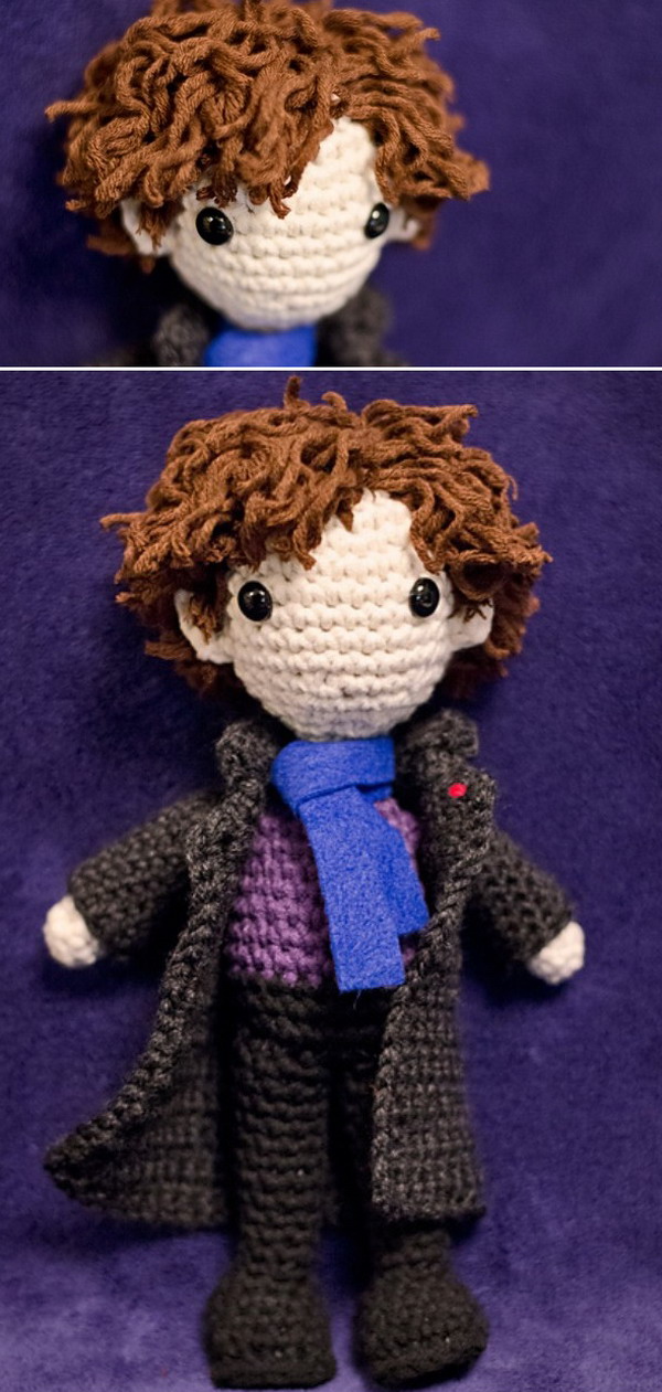 Detective Sherlock Amigurumi Doll Free Crochet Pattern