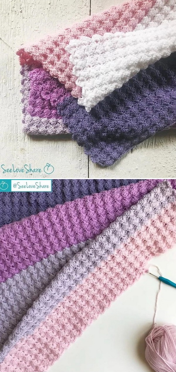 Easy-Peasy Baby Blanket Free Crochet Pattern