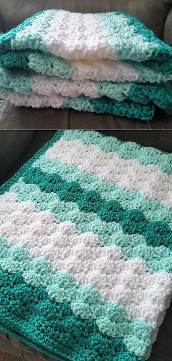Shell Baby Blanket Free Crochet Pattern