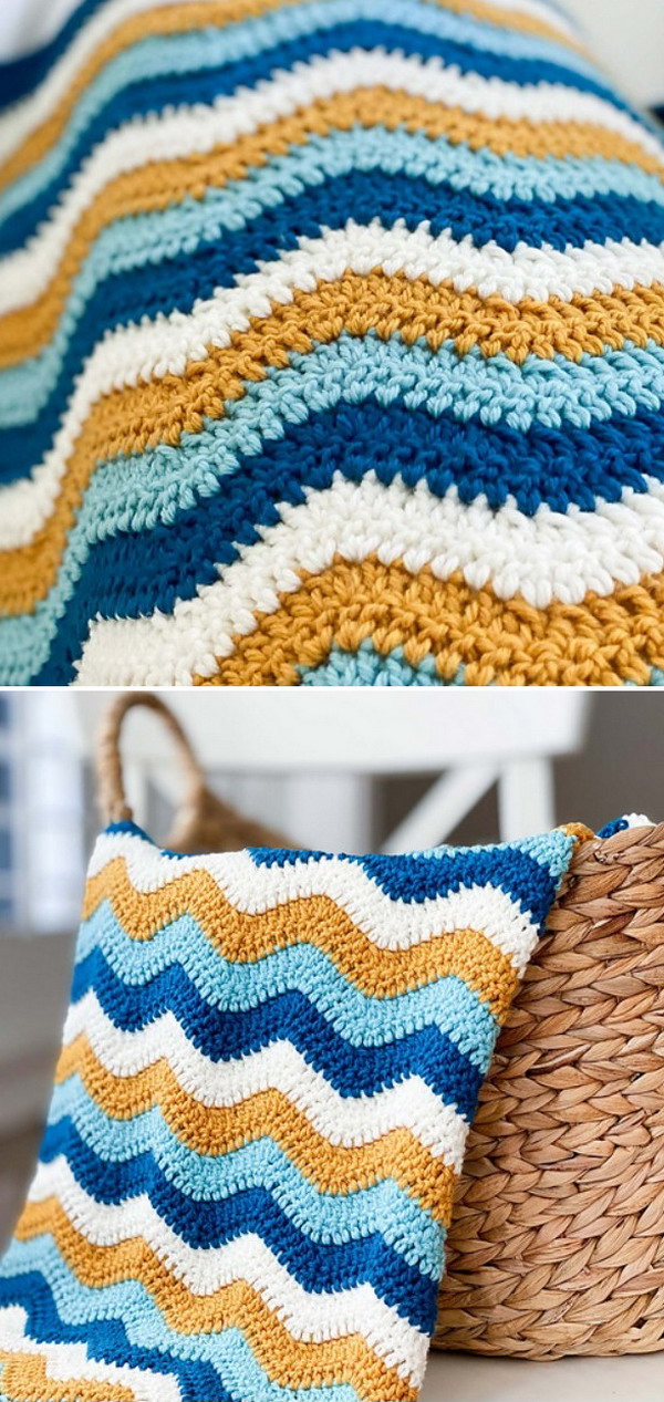 Ocean Waves Blanket Free Crochet Pattern