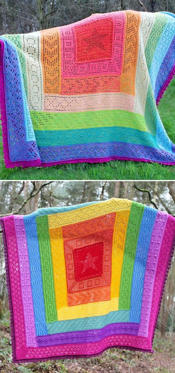 Filet Fantastic Blanket CAL 2021 Free Crochet Patterns