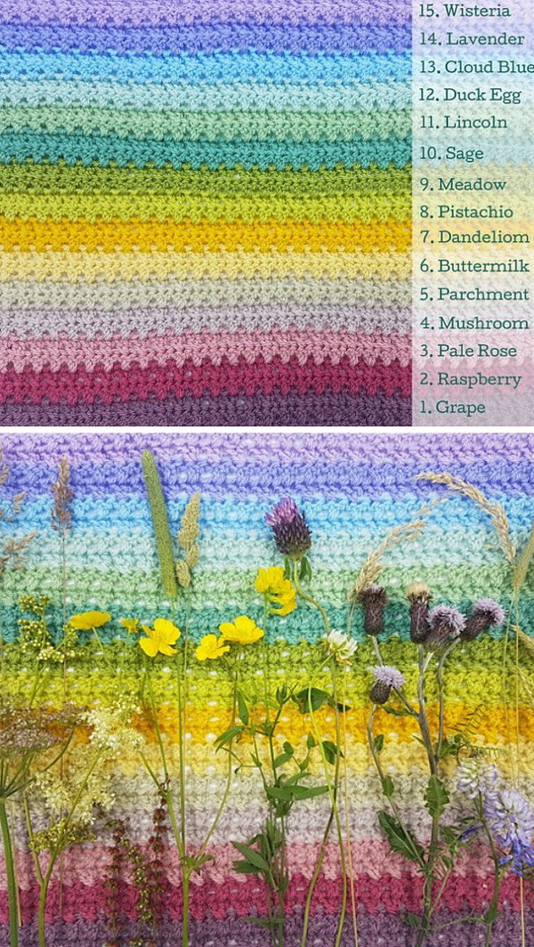Meadow Blanket CAL Free Crochet Patterns