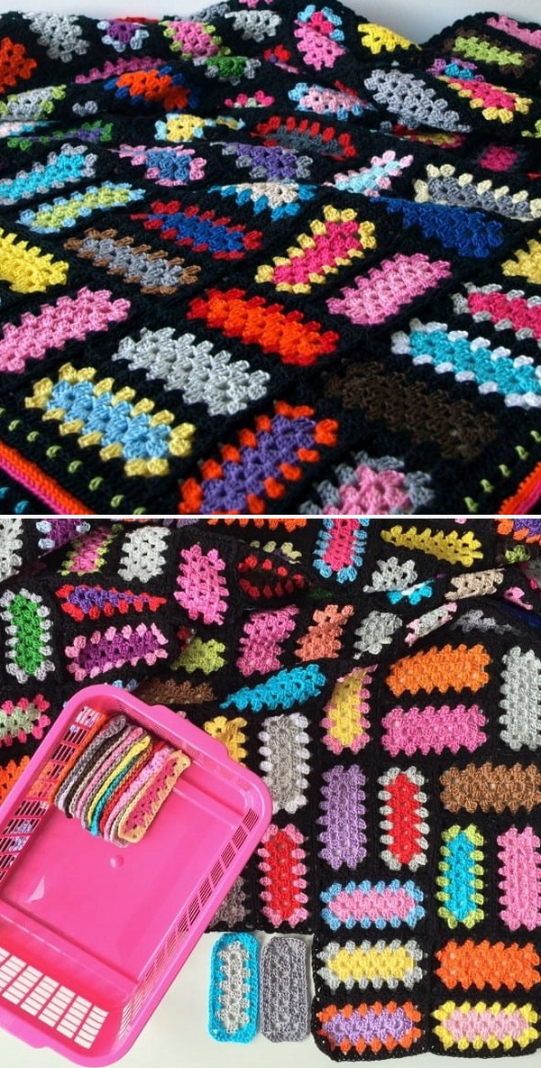 Mood Blanket from A Better Granny Rectangle » Weave Crochet