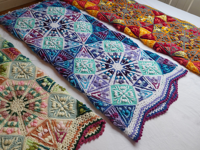 Kaleidoscope crochet blanket free pattern