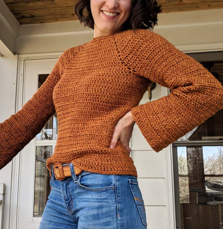 Crochet raglan sweater » Weave Crochet