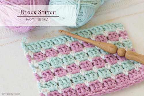 Block stitch crochet written pattern