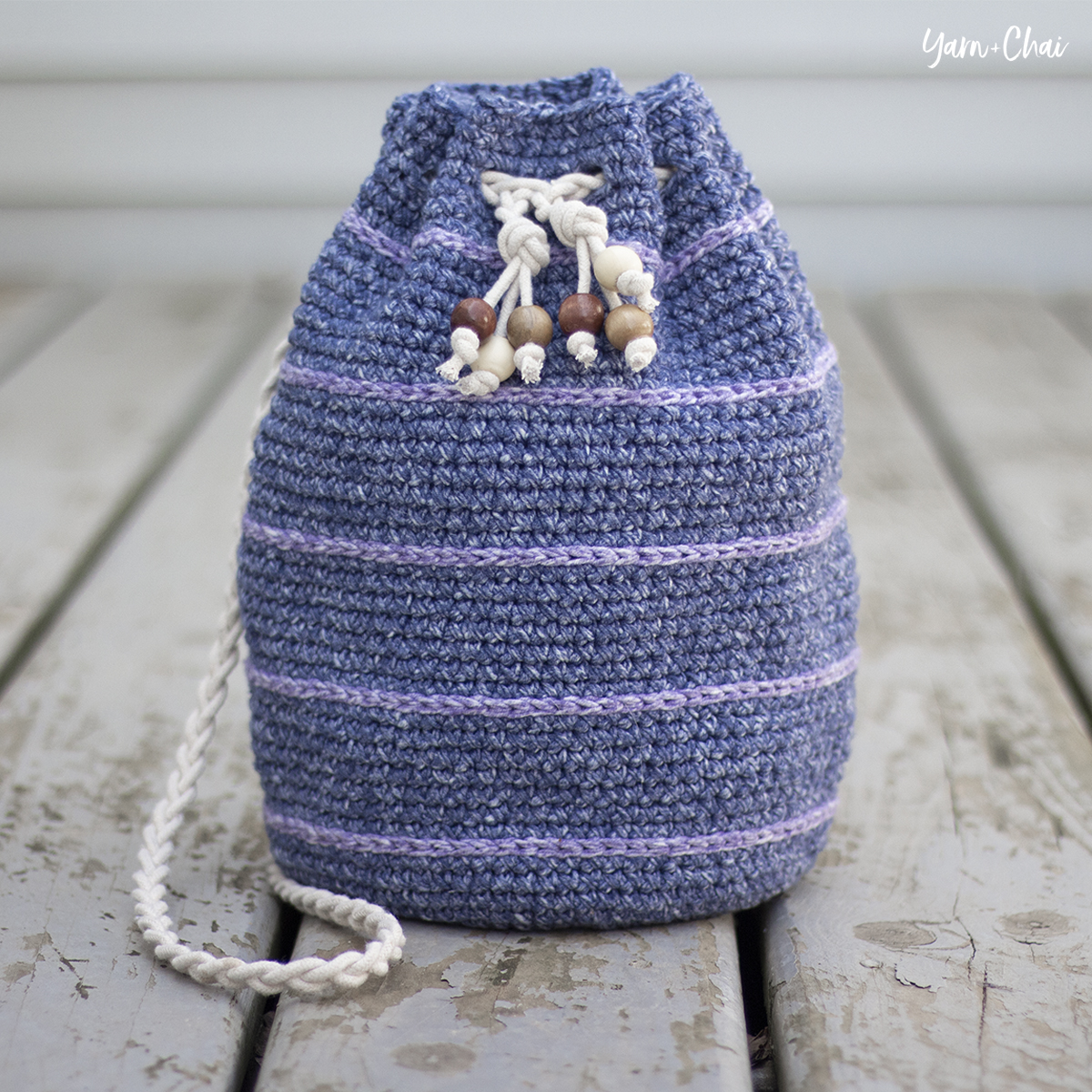 Crochet drawstring pouch free pattern