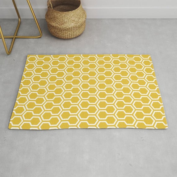 Yellow honeycomb pattern