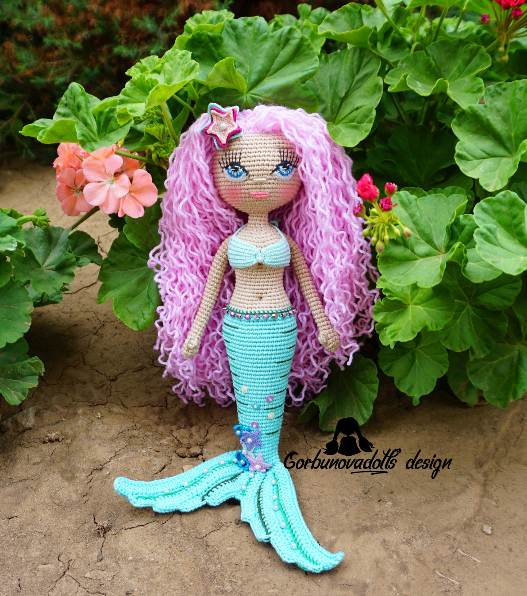 Mermaid doll crochet pattern