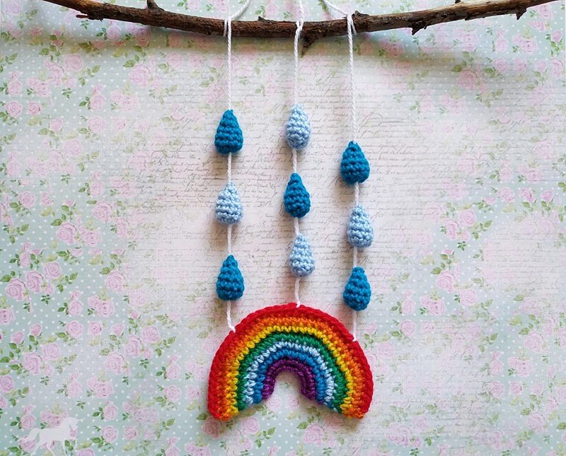 Pastel rainbow crochet