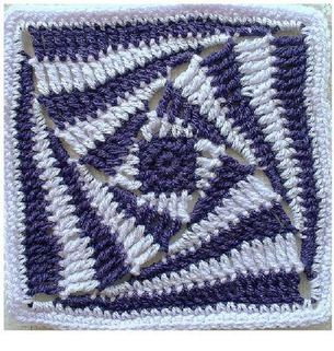 Kaleidoscope granny square pattern
