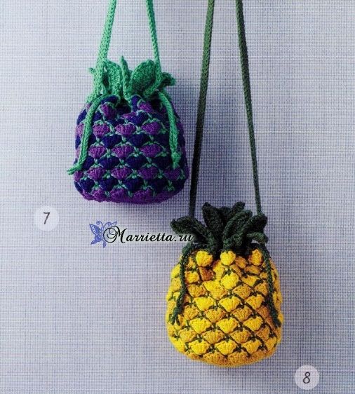 Crochet pineapple purse