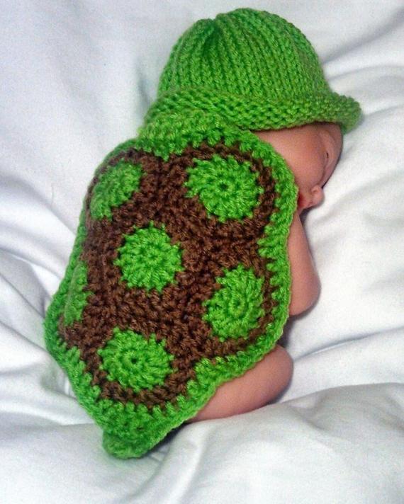 Baby turtle outfit crochet pattern