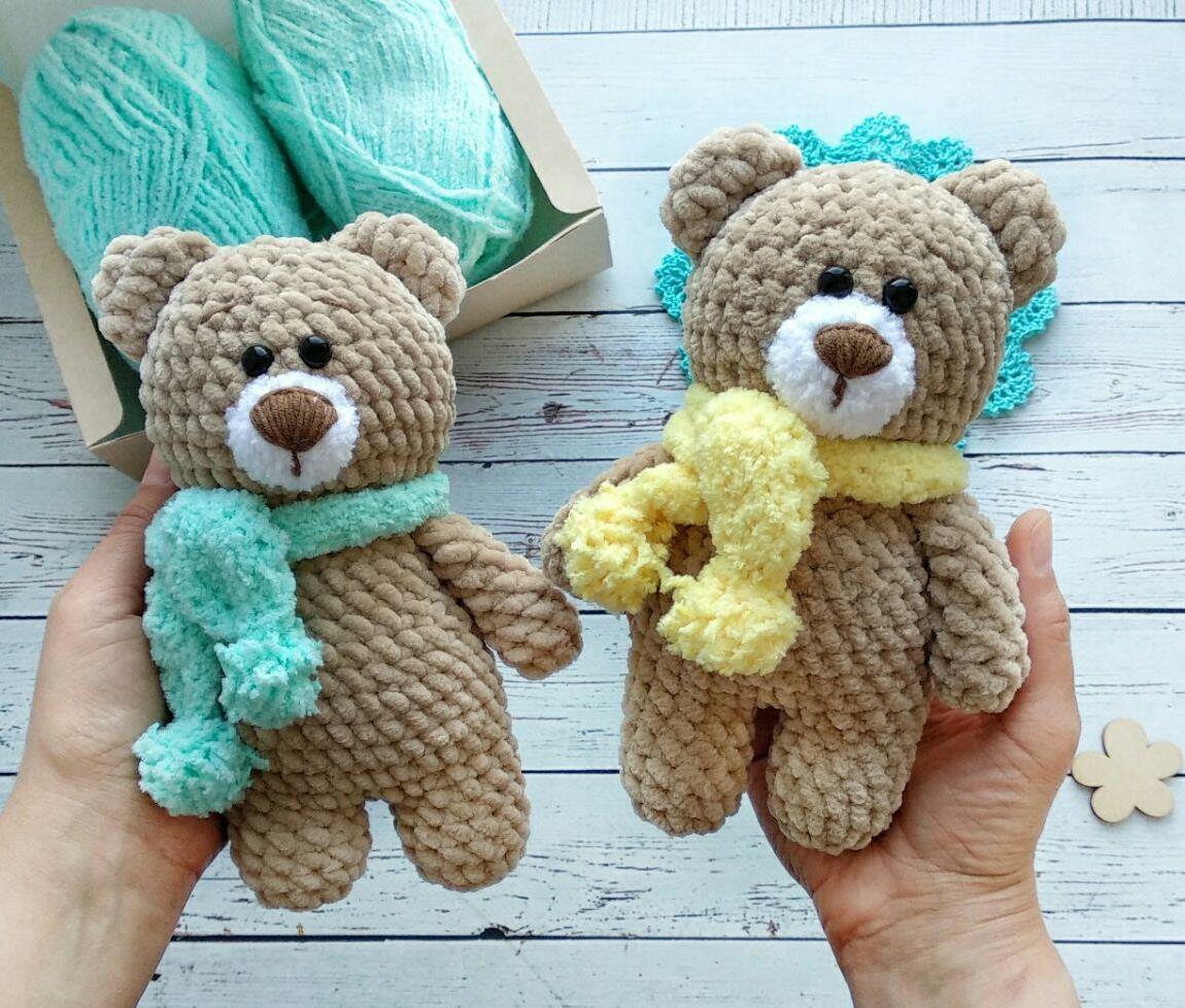 Teddy bear lovey crochet pattern