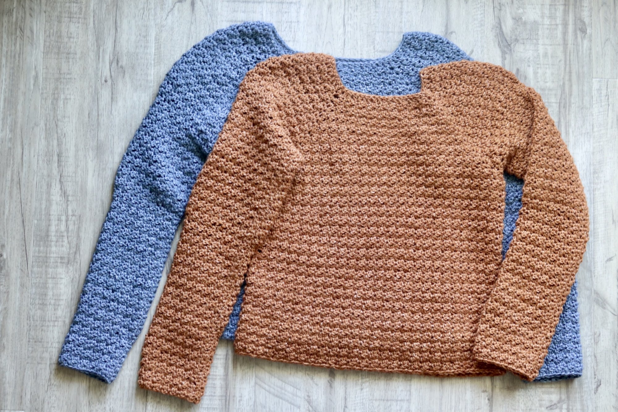 Raglan crochet sweater