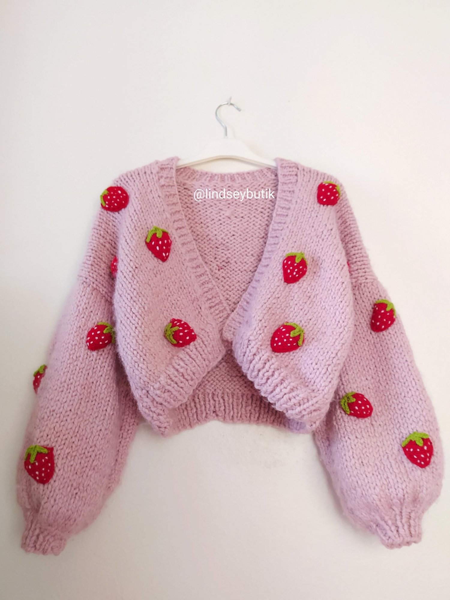 Strawberry cardigan crochet pattern