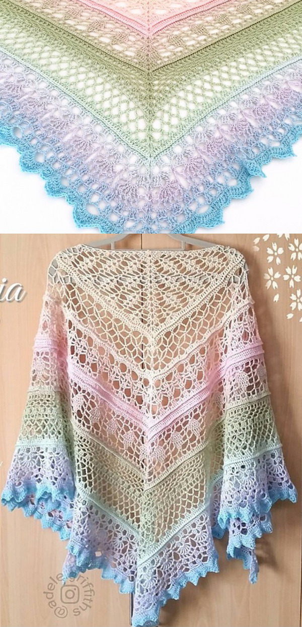 Edlothia Shawl Free Crochet Pattern