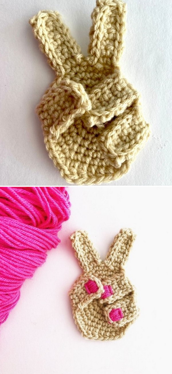 Crochet Peace Sign Applique