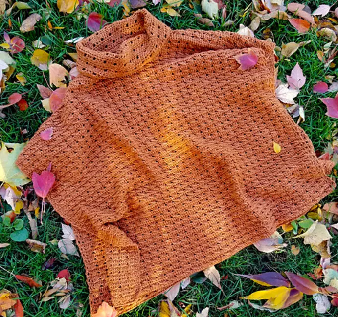 Slant Stitch Crochet Poncho