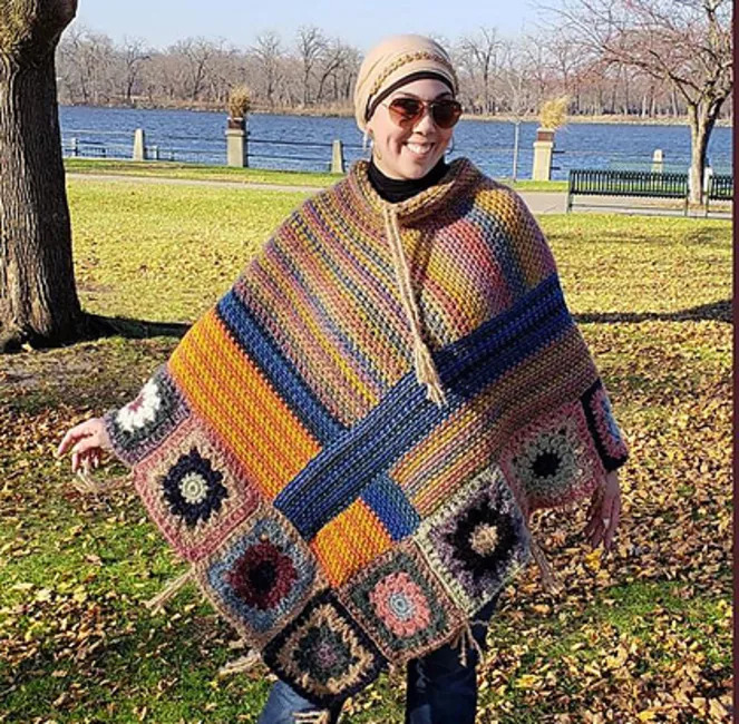 Boho Crochet Poncho