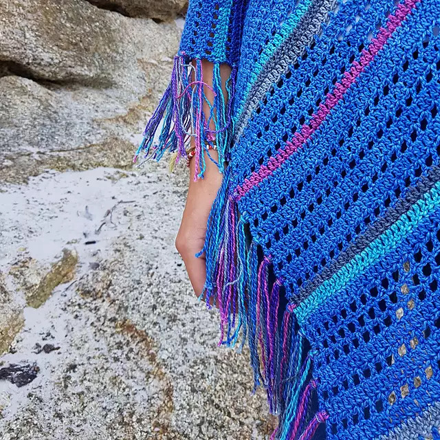 Seaside Crochet Poncho