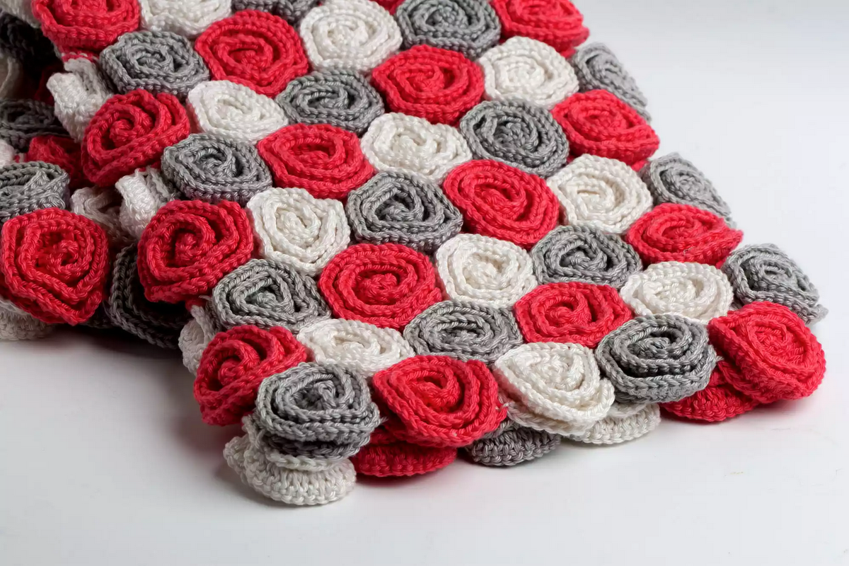Rose Field Baby Blanket Crochet Pattern