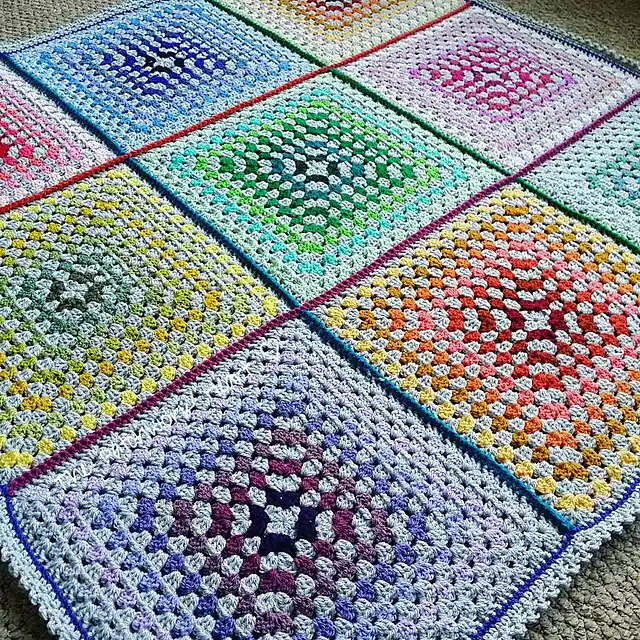Paintbox Blanket Free Crochet Pattern
