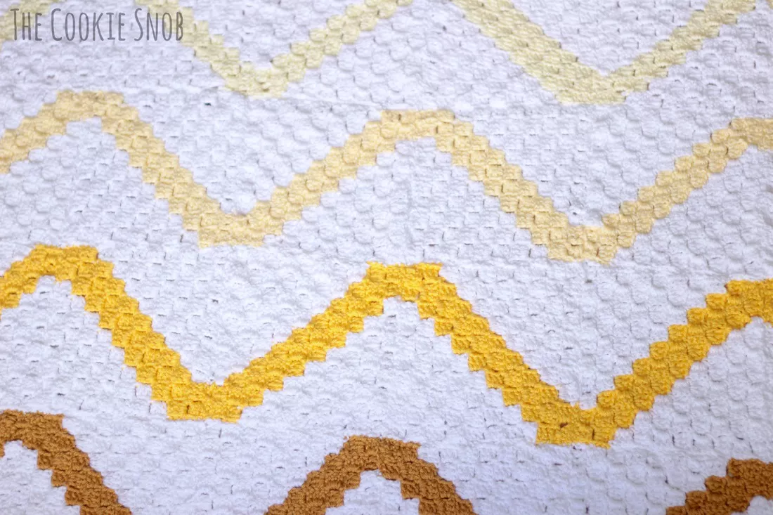 C2C Chevron Baby Blanket Free Crochet Pattern